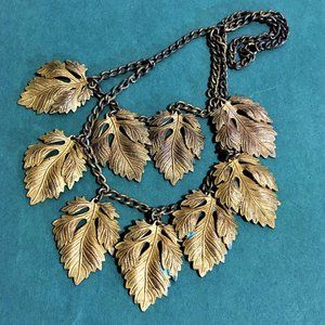 Vintage Golden Leaf Hollywood Regency Style 1950s